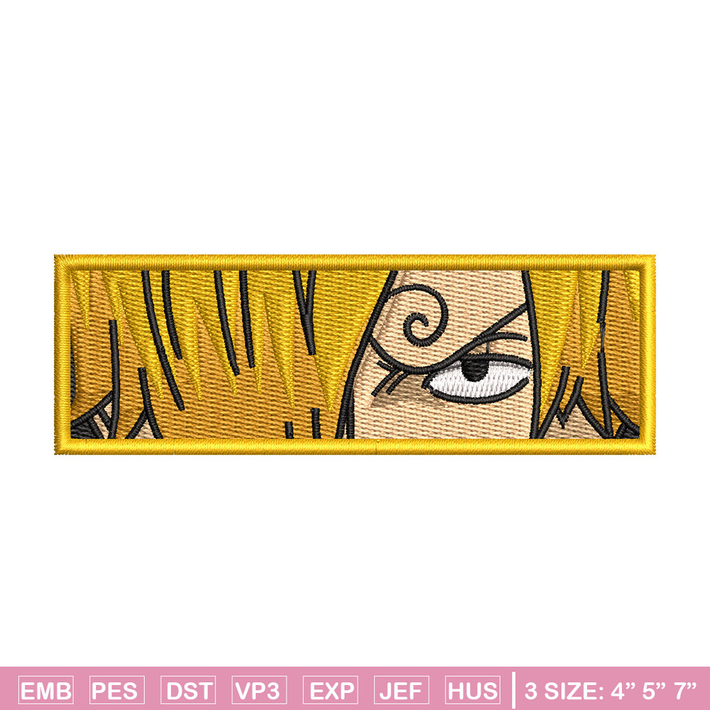 Sanji eyes embroidery design, One piece embroidery, Anime design, Embroidery file, Embroidery shirt, Digital download.jpg