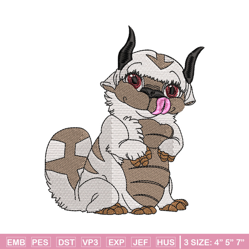 Appa Avatar embroidery design, Avatar embroidery, embroidery file, cartoon design, cartoon shirt, Digital download.jpg