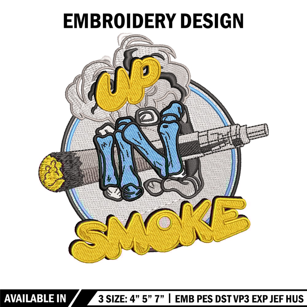 Up In Smoke logo embroidery design, Up In Smoke logo embroidery, Embroidery shirt, logo design, Instant download.jpg