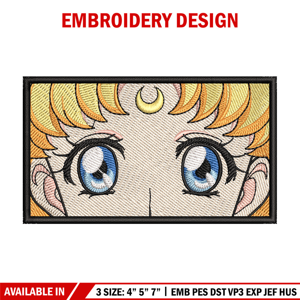 Usagi eyes embroidery design, Sailor moon embroidery, Anime design, Embroidery file, Embroidery shirt, Digital download.jpg
