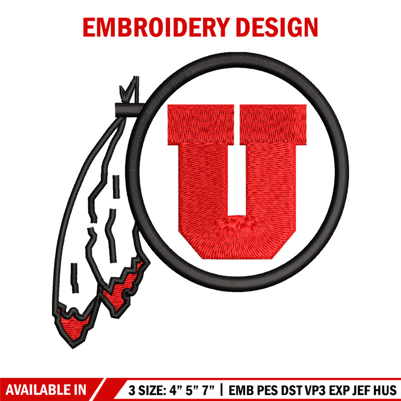 Utah Utes embroidery design, Utah Utes embroidery, logo Sport, Sport embroidery, NCAA embroidery..jpg