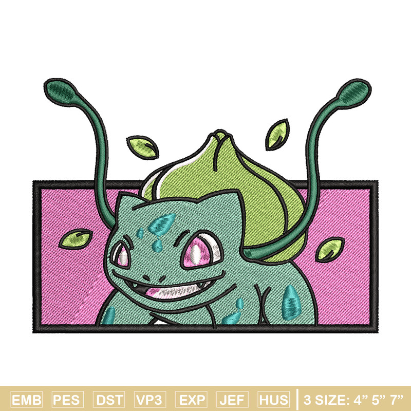 Bubasaur embroidery design, Pokemon embroidery, embroidery file, anime design, anime shirt, Digital download.jpg