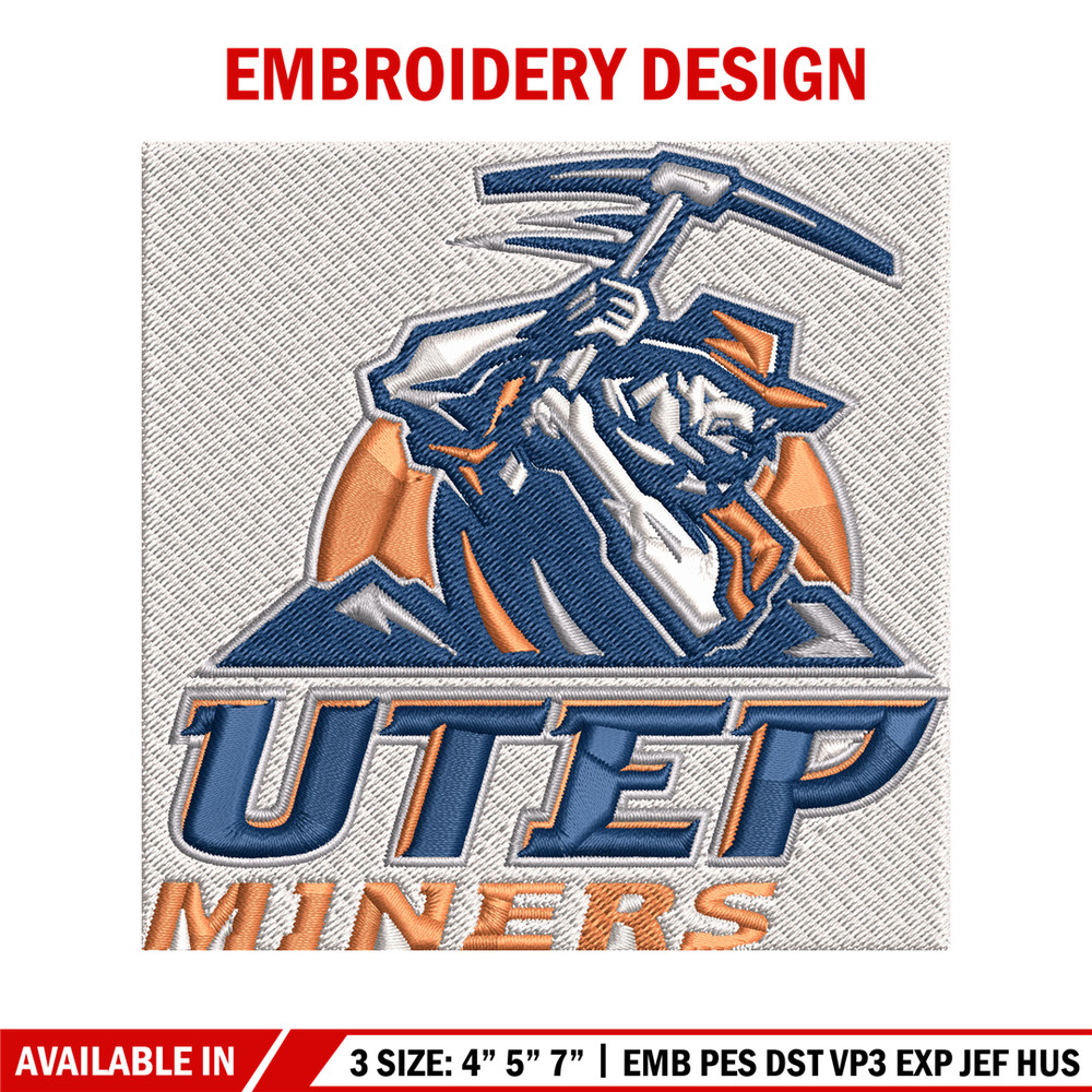 UTEP Miners embroidery design, UTEP Miners embroidery, logo Sport, Sport embroidery, NCAA embroidery..jpg