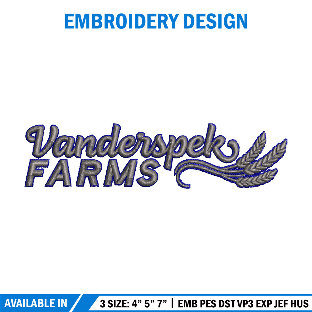Vanderspek farms logo embroidery design, logo embroidery, logo design, Embroidery shirt, logo shirt, Instant download.jpg