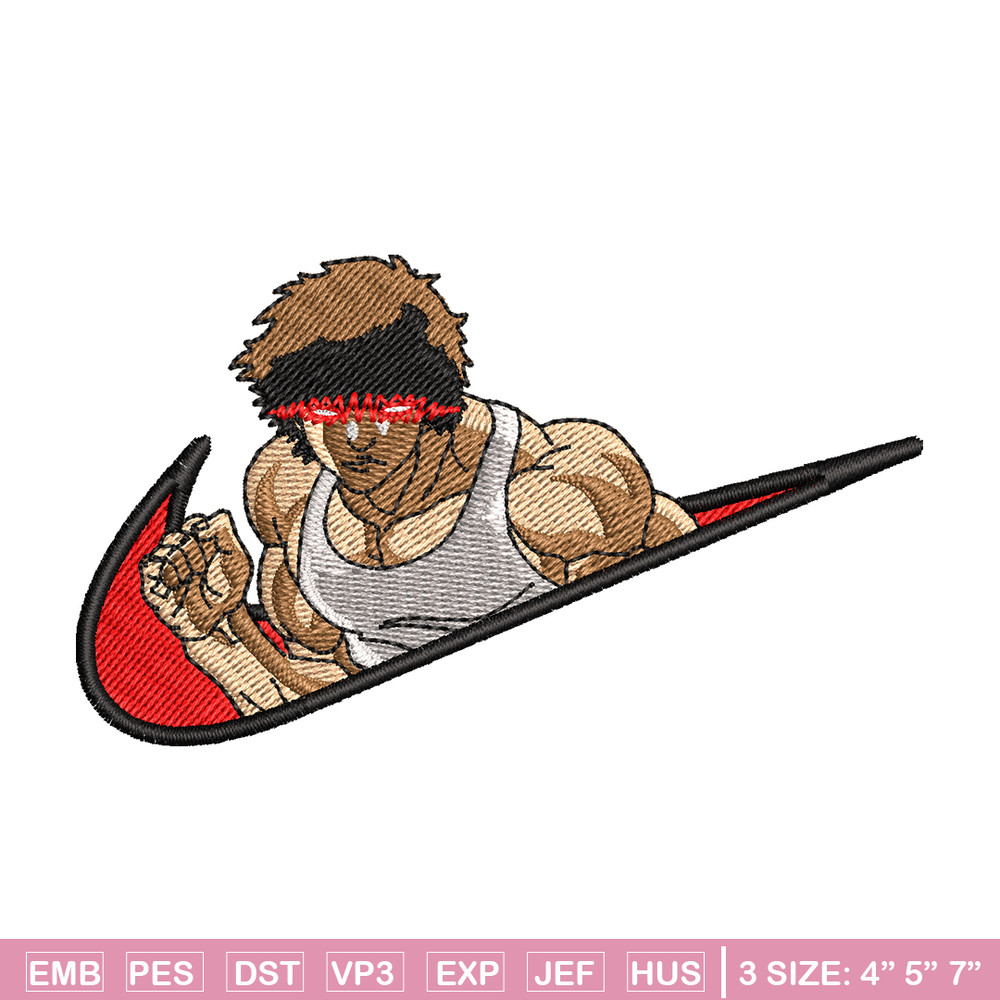 Baki angry face nike embroidery design, Baki embroidery, Nike design, anime design, anime shirt, Digital download.jpg