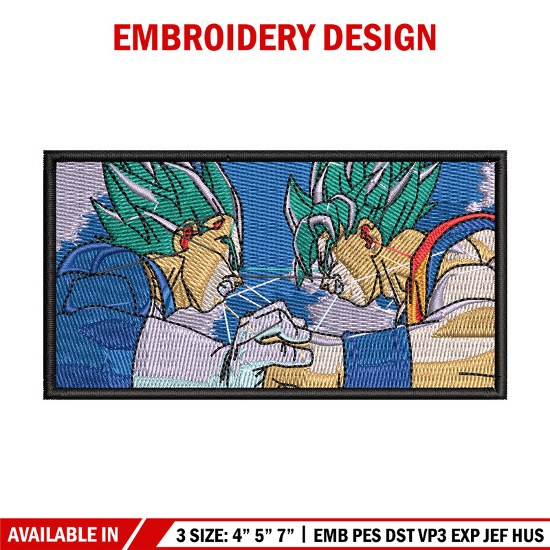 Vegeta goku embroidery design, Dragonball embroidery, Anime design, Embroidery shirt, Embroidery file, Digital download.jpg