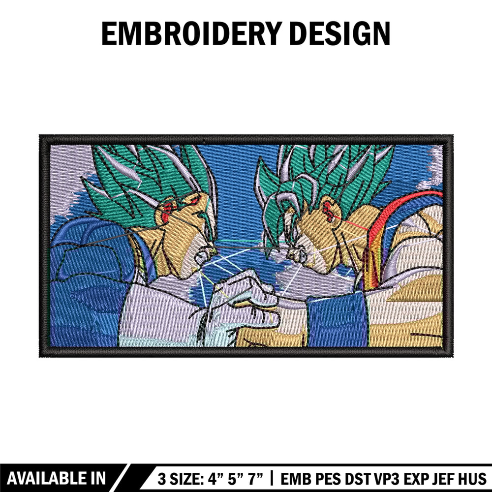 Vegeta goku embroidery design, Dragonball embroidery, Anime design, Embroidery shirt, Embroidery file, Digital download.jpg