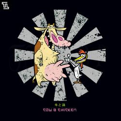 cow and chicken retro japanese cartoon png