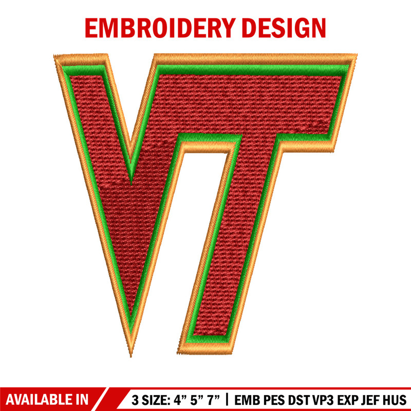 Virginia Tech Hokies embroidery design, Virginia Tech Hokies embroidery, logo Sport, Sport embroidery, NCAA embroidery..jpg