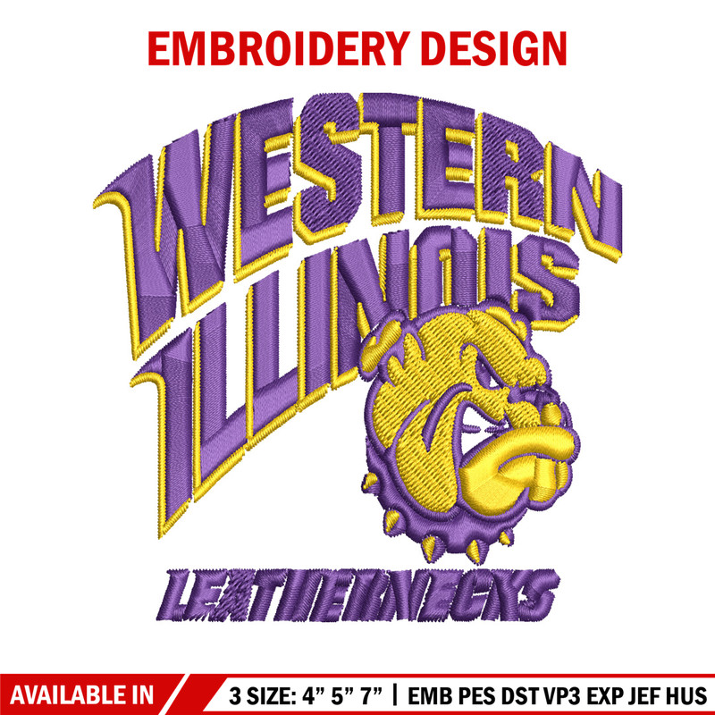 Western Illinois Leathernecks embroidery design, Western Illinois Leathernecks embroidery, logo Sport,  NCAA embroidery..jpg