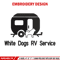 White dog rv service embroidery design, Logo embroidery, Embroidery file,Embroidery shirt, Emb design, Digital download.jpg