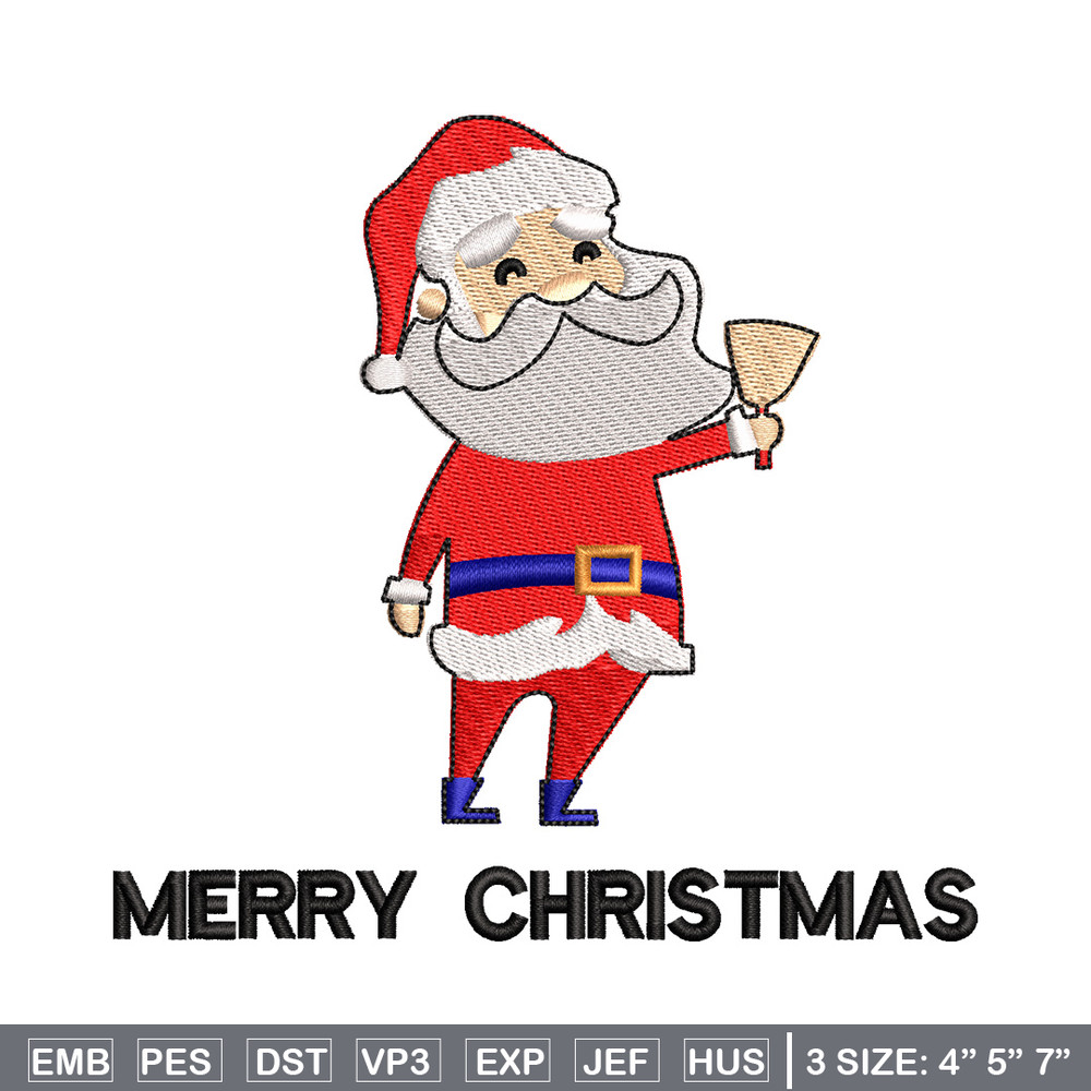 Satan ring bell embroidery design, Chrismas embroidery, Emb design, Embroidery shirt, Embroidery file, Digital download.jpg