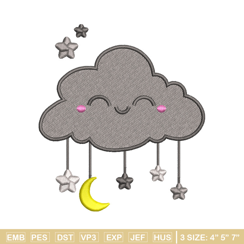 Clouds cute logo embroidery design, logo embroidery, logo design, Embroidery shirt, logo shirt, Instant download.jpg
