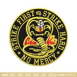 cobra kai logo embroidery design, cobra kai embroidery, logo design, embroidery shirt, logo shirt, instant download