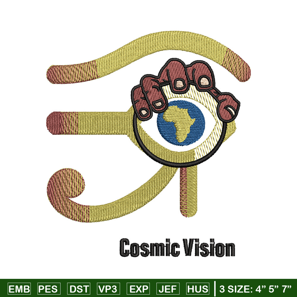 Cosmic vision logo embroidery design, logo embroidery, logo design, Embroidery shirt, logo shirt, Instant download.jpg