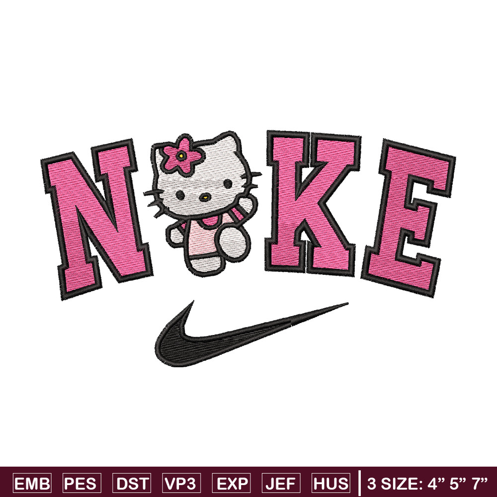 Cute Kawaii Hello Kitty Nike embroidery design, logo embroidery, nike design, logo design, logo shirt, Digital download.jpg