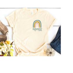 nanny shirt, rainbow shirt, grandma shirt, nana shirt, nanny tshirt, favorite grandmother, nanny to be shirt, nanny gift