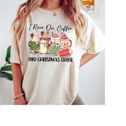 i run on coffee and christmas cheer shirt, coffee christmas shirt,christmas shirt, holiday apparel, funny christmas t-sh
