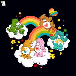 Care Bear Rainbow Nostalgic 80s Retro Vintage Childhood Cartoon Cartoon PNG