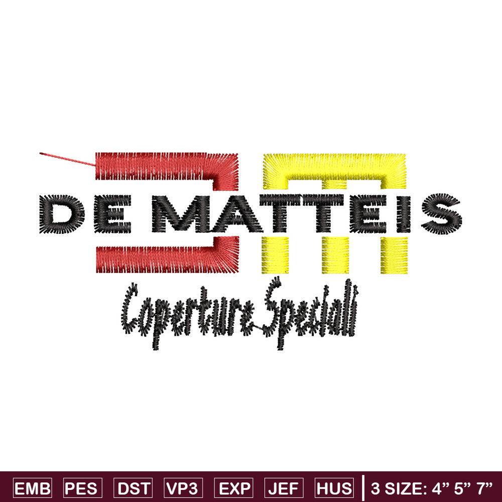 Dematteis logo embroidery design, Dematteis logo embroidery, logo design, Embroidery shirt, logo shirt, Instant download.jpg