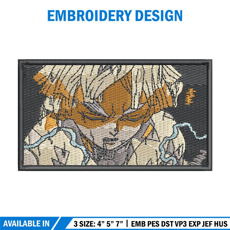 Zenitsu embroidery design, Demon slayer embroidery, Anime design, Embroidery shirt, Embroidery file, Digital download.jpg