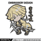 Zenitsu chibi embroidery design, Zenitsu embroidery, Anime design, Embroidery shirt, Embroidery file, Digital download.jpg