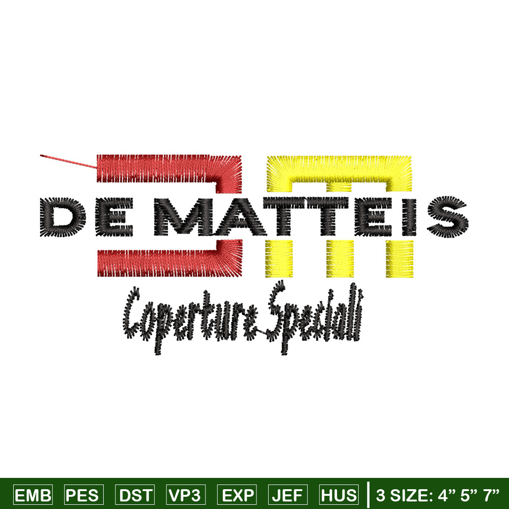 Dematteis logo embroidery design, Dematteis logo embroidery, logo design, Embroidery shirt, logo shirt, Instant download.jpg