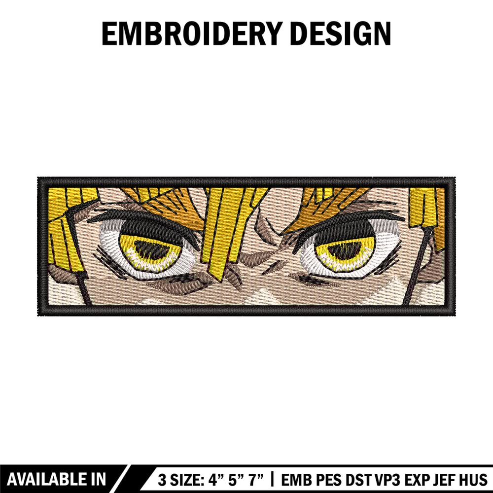Zenitsu eyes embroidery design, Zenitsu embroidery, Anime design, Embroidery shirt, Embroidery file, Digital download.jpg