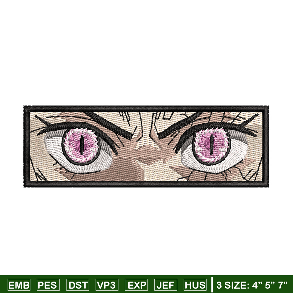 Demon Nezuko eyes 2 embroidery design, Kimetsu no Yaiba embroidery, anime design, embroidery file, Digital download.jpg
