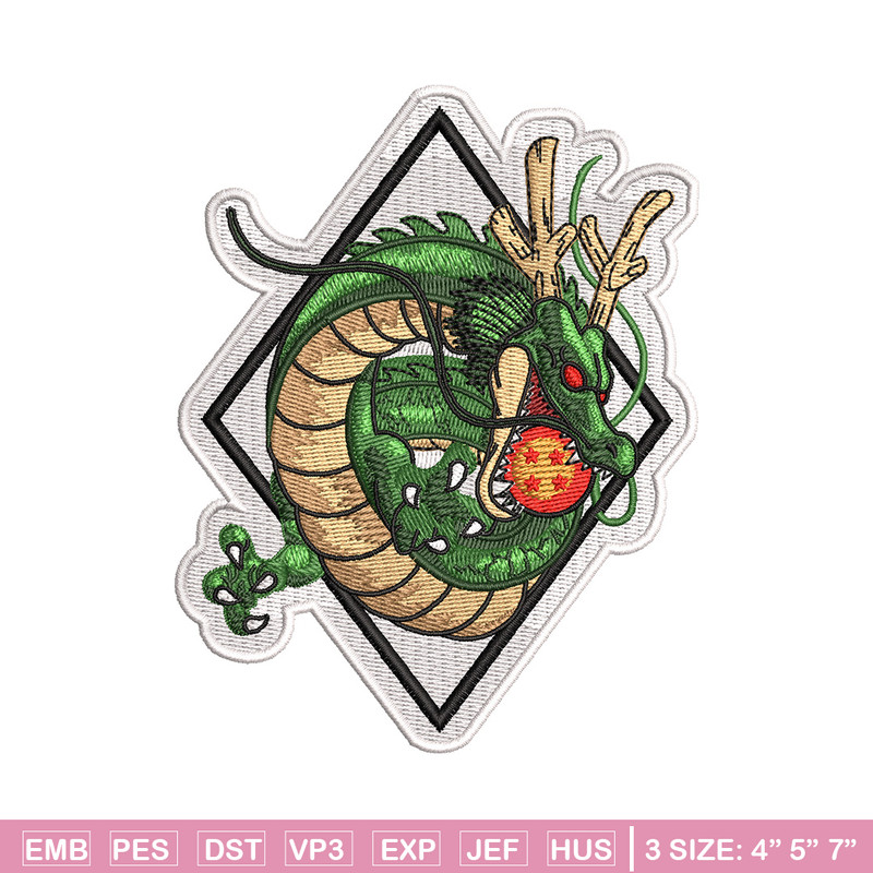 Shenron embroidery design, Dragonball embroidery, Anime design, Embroidery shirt, Embroidery file, Digital download.jpg