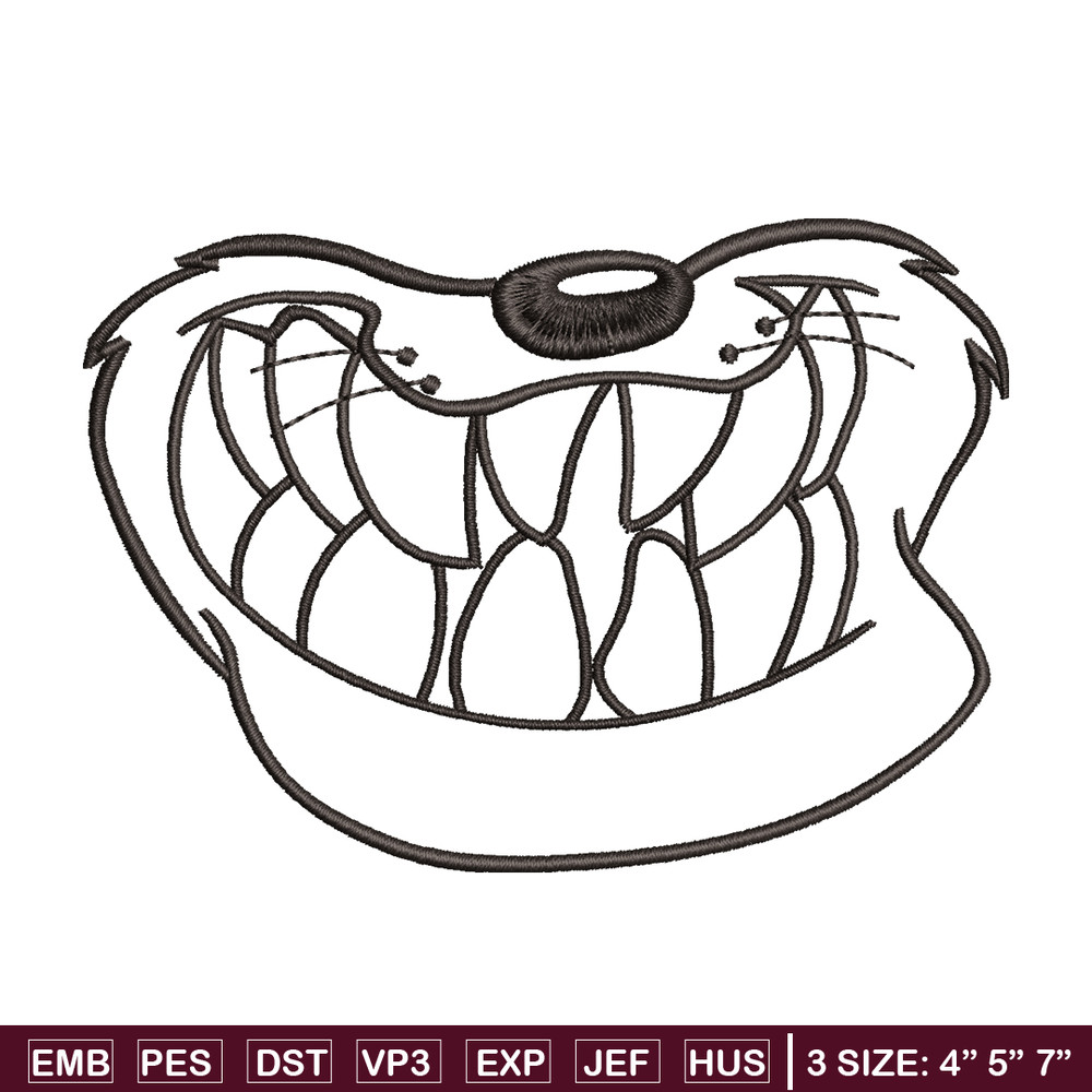 Dog black white embroidery design, cartoon embroidery, cartoon design, Embroidery file, cartoon shirt, Instant download.jpg