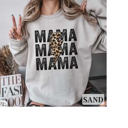 retro vintage mama sweatshirt, leopard mama shirt, mom life sweatshirt, girl mama shirt, motherhood shirt, cute mom shir