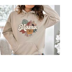 mama hoodie, mama sweatshirt, mom sweatshirt, gift for mother, mom hoodie, mama crewneck, new mom shirt, mama floral