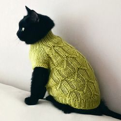 Knitted sweater for cats Clothes for sphynx Wool jumper for pets Dog sweater Cat outfit Cat closet Warm clothes for cats