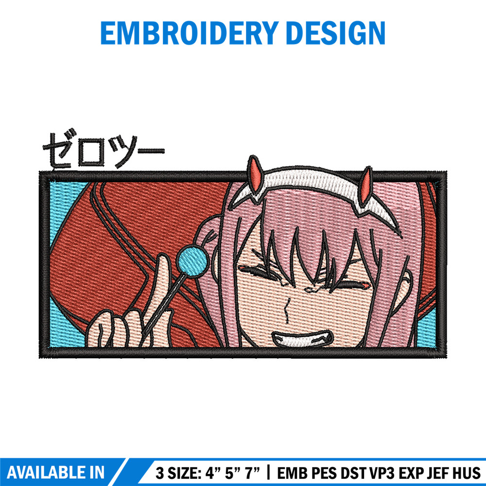 Zero two box embroidery design, Zero two embroidery, Anime design, Embroidery shirt, Embroidery file, Digital download.jpg