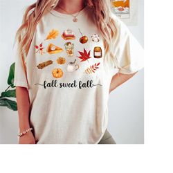 fall season doodles shirt, halloween shirt, pumpkin spice latte shirt, cozy autumn sweatshirt, pumpkin pie shirt, autumn