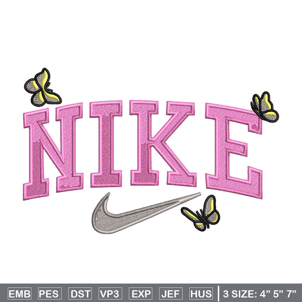 Butterfly Nike embroidery design, Butterfly embroidery, Nike design, logo shirt, Embroidery shirt, Digital download..jpg