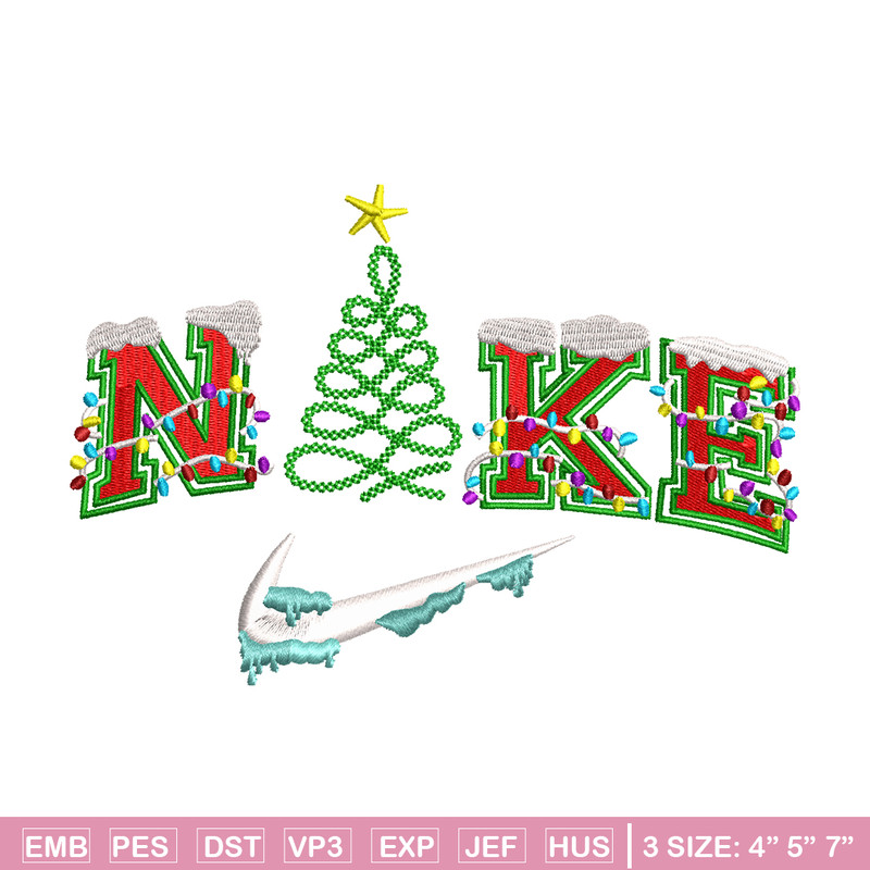 Christmas Nike logo embroidery design, logo embroidery, Nike design, Embroidery shirt, logo shirt, Instant download.jpg