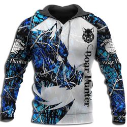 blue boar hunting 3d all over print | unisex | adult | ht4555