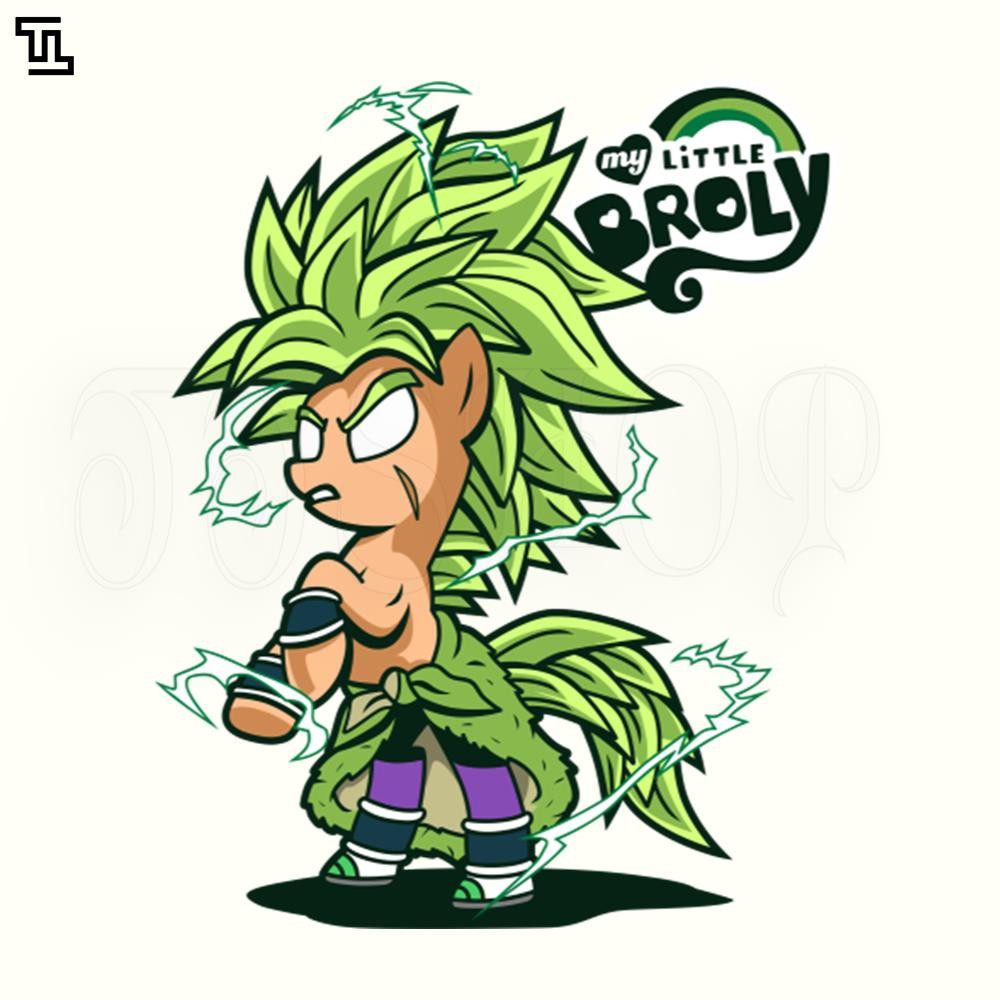 TTK278-Cute 80s Cartoon Super Saiyan Broly My Little Pony Cartoon Cartoon PNG.jpg