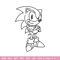 Sonic black white embroidery design, Sonic embroidery, Emb design, Embroidery shirt, Embroidery file, Digital download.jpg