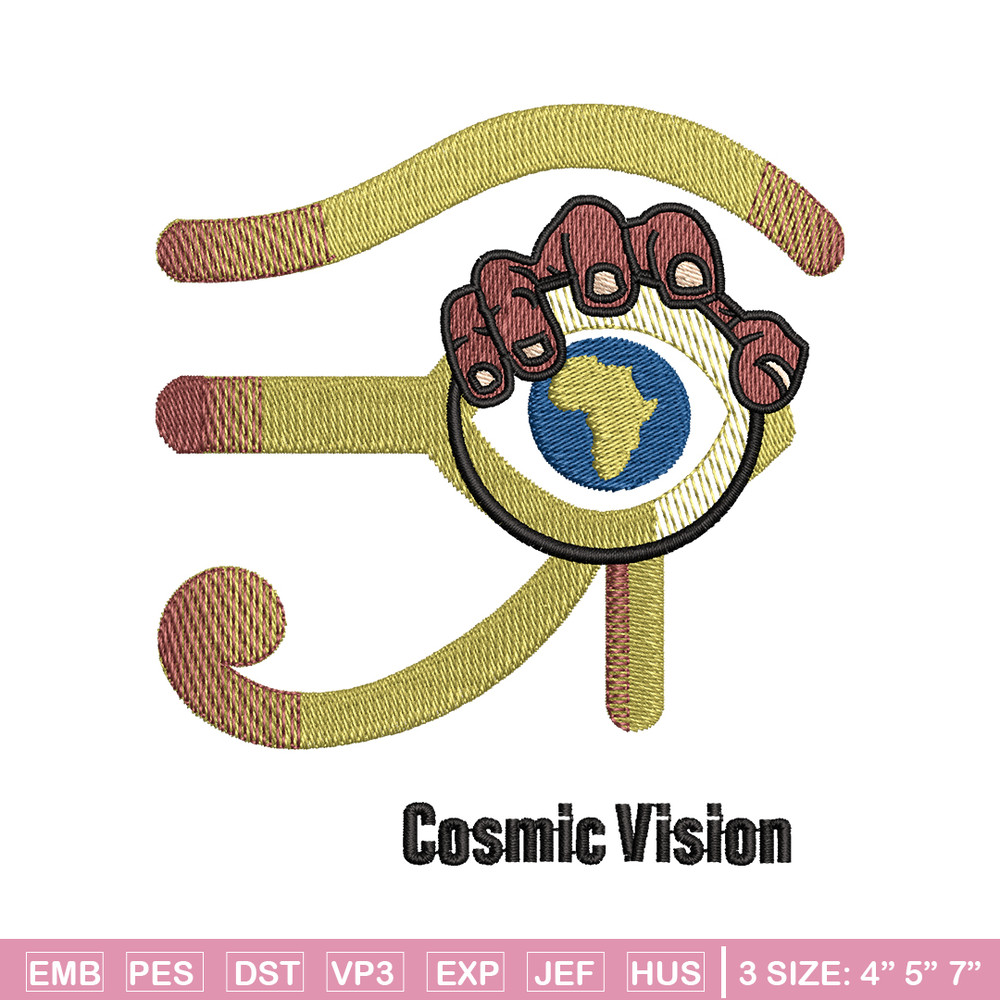 Cosmic vision logo embroidery design, logo embroidery, logo design, Embroidery shirt, logo shirt, Instant download.jpg