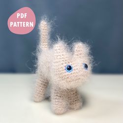 Crochet plushie cat pattern Amigurumi plush kitten toy Crochet animal pattern pdf