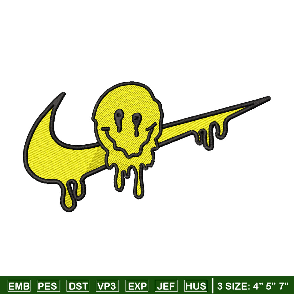 Emoji smile nike embroidery design, Emoji embroidery, nike design, embroidery file, logo shirt, Digital download.jpg