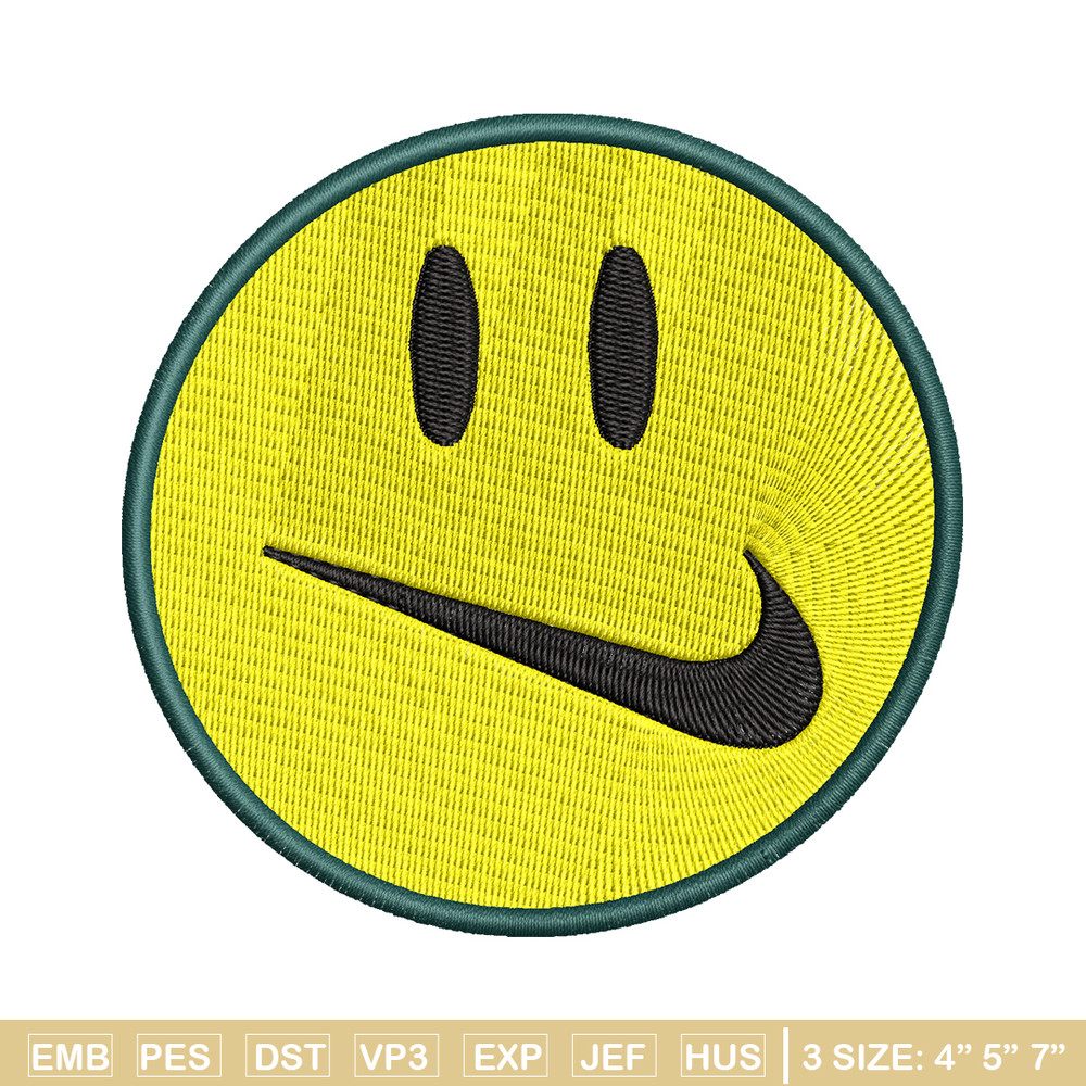 Emoji smile swoosh embroidery design, Emoji embroidery, logo design, embroidery file, logo shirt, Digital download.jpg
