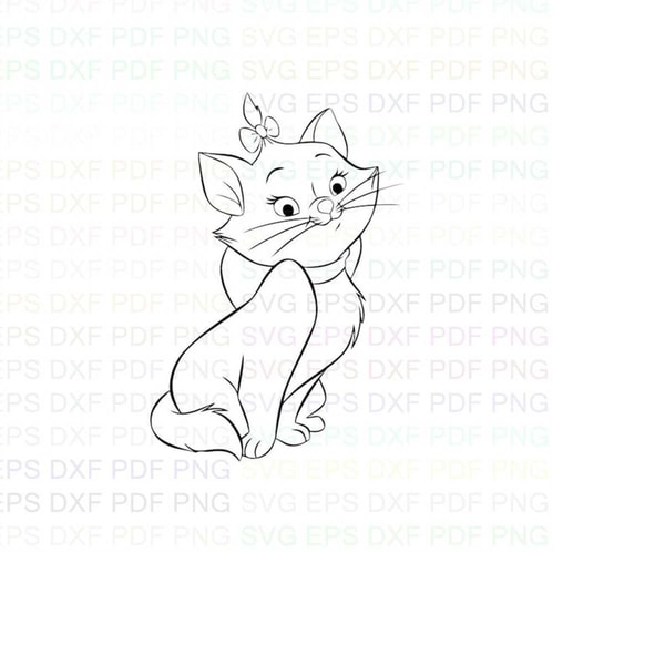 Marie22 Outline Svg Dxf Eps Pdf Png, Cricut, Cutting file, V - Inspire ...