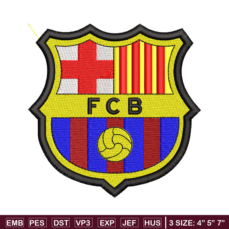 Fc Barcelona logo embroidery design, logo embroidery, logo design, Embroidery shirt, football shirt, Instant download.jpg
