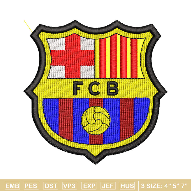 Fc Barcelona logo embroidery design, logo embroidery, logo design, Embroidery shirt, football shirt, Instant download.jpg