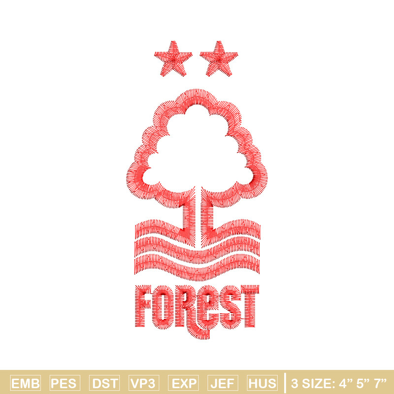 Forest logo embroidery design, Forest logo embroidery, logo design, Embroidery file, tree shirt, Instant download..jpg