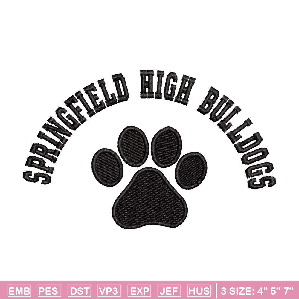 Springfield embroidery design, Logo embroidery, Emb design, Embroidery shirt, Embroidery file, Digital download.jpg